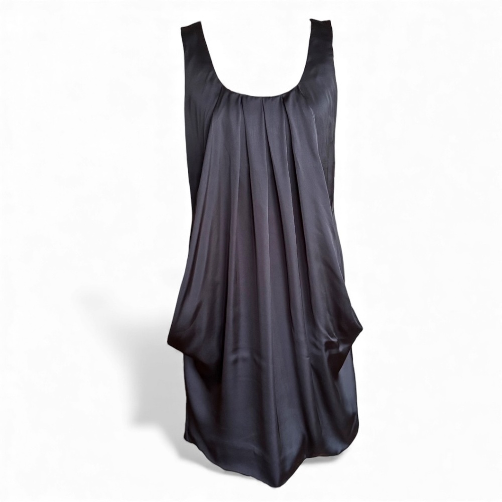 H&M Draped Cocoon Silhouette Dress – Black – Size 8 (NWT)